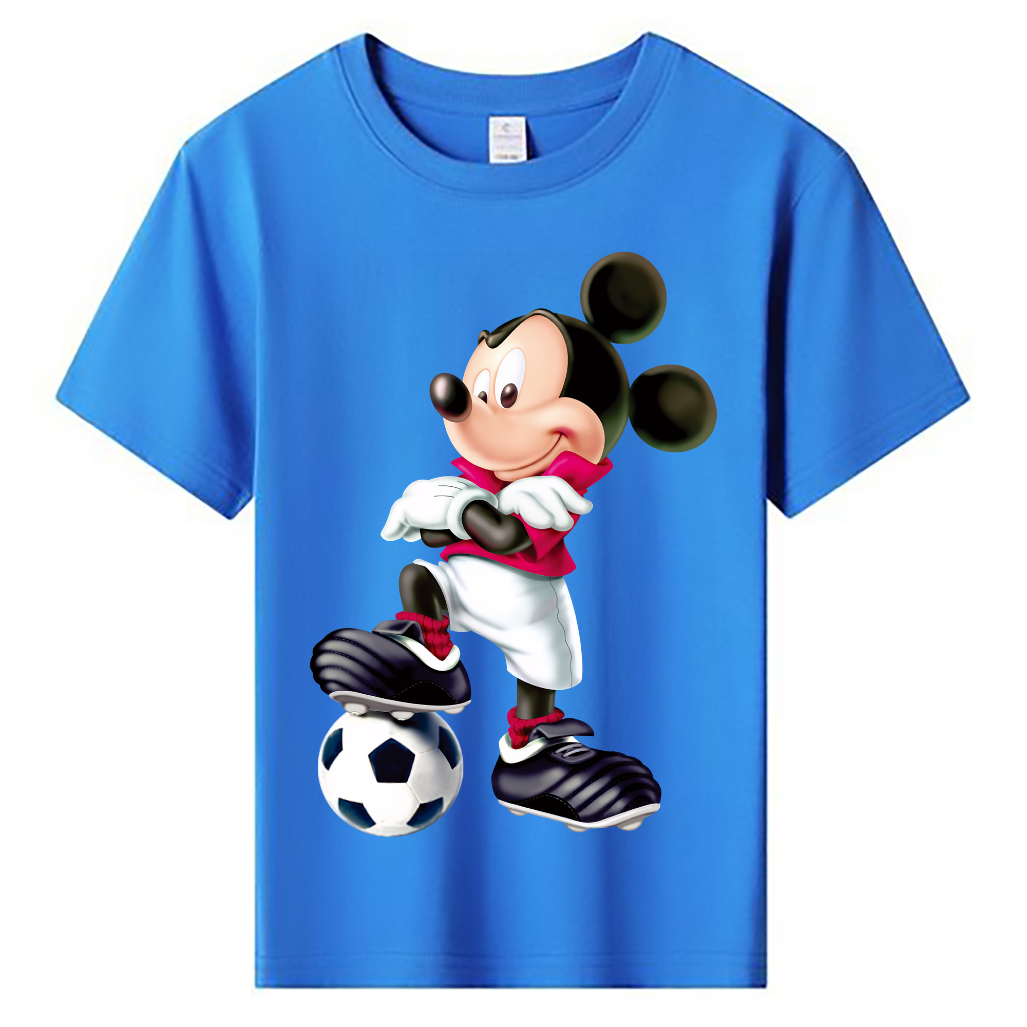 （画像用） ミッキーマウス Mickey Mouse 綿100％キッズTシャツ（フロントプリント）